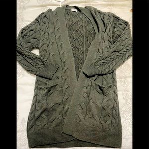 Wilfred Green Long Cardigan with Pockets Sz Small